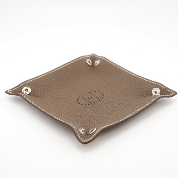 HERMES/Hermes Vidopoche Accessory Case Meads Other Accessories Khaki Ladies - Picture 3 of 12